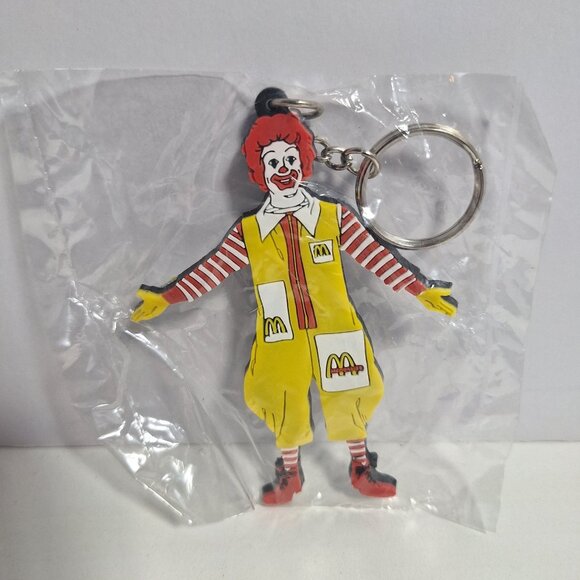 1995 Ronald McDonald Keychain Vintage McDonalds 4" Flexible - Picture 1 of 7